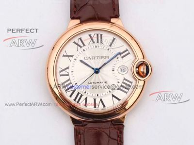 Perfect Replica V9 Watch Factory Cartier Ballon Bleu Replica Rose Gold Swiss Watches